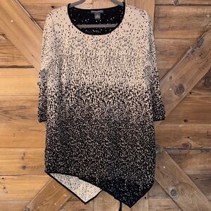 Chelsea & Theodore Beige and Black Tunic